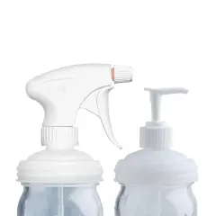 reCAP Mason Jar Sprayer and Pump Cap, Regular Mouth, Made in The USA, Leak-Proof, Freezer-Proof