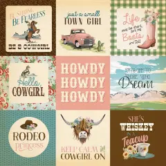 Cowgirl Double-Sided Cardstock 12"X12"