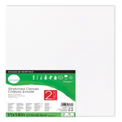 Daler-Rowney Simply Stretched Canvas 2/Pkg-11"X14"