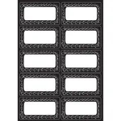 Die-Cut Magnetic Chalk Loop Labels/Nameplates, 10 Pieces