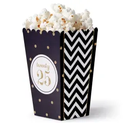 Big Dot of Happiness Gold 2025 Graduation Party Favor Popcorn Treat Boxes - Set of 12