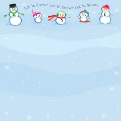 Great Papers! Holiday Stationery Letterhead, Let it Snowmen, 8.5"x11", Printer Friendly, 80 sheets