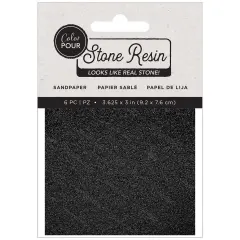 American Crafts Color Pour Stone Resin Sandpaper 6/Pkg-6.325"X3"