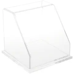 Plymor Clear Acrylic Slanted Front Display Case, 6" x 6" x 6"