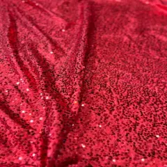 1 Yard Sequin Taffeta Fabric Sparkly Costume & Event Material 50&ndash;54 Inches Wide Red