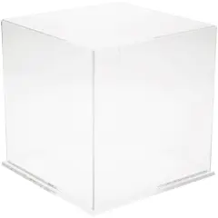 Plymor Clear Acrylic Display Case, 9" x 9" x 9" Clear Base