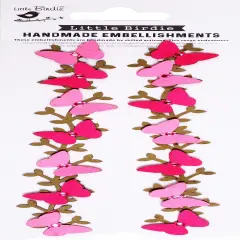 Little Birdie 3D Sticker Embellishment 2/Pkg-Butterfly Vine