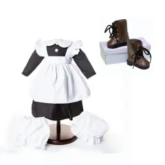 The Queen' Treasures 18 Inch Doll 5 Piece Kitchen Maid Clothes Outfit with Boots