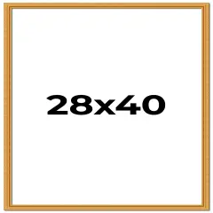 28x40 Museum-Quality Picture Frame with UV-Resistant Acrylic & Acid-Free Backing, Available in 4 Finishes - Gold, Silver, Bronze, and Black