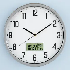 Collections Etc Easy-to-Read Multifunctional Wall Clock