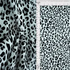 1 Yard Shiny Satin Animal Print Woven Fabric Soft Lightweight Drapery 57/58" Width GREY