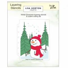 Lisa Horton Crafts Layering Stencils And Die-Winter Snowman