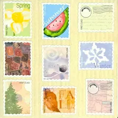 Marianne Richmond Seasonal Stamps 12x12 Chipboard Embellishments