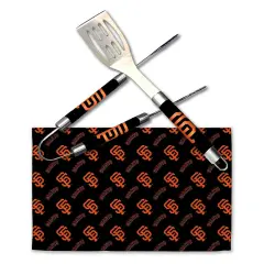 MLB 3-Piece BBQ Utensil Set 17.25 6 11 x 18 Inches San francisco giants