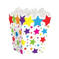Pack/6: Super Stars Sweet Treat Boxes - 4 x 4 x 4-1/2"