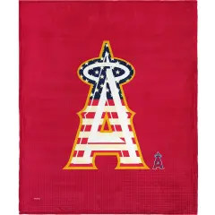 MLB Celebrate Series Silk Touch Sherpa Throw Blanket 50&times;60 Inches Los angeles angels
