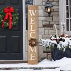 Wooden Welcome Sign (Natural)