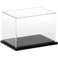 Plymor Clear Acrylic Display Case, 6" x 4" x 4" Black