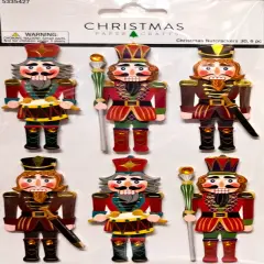 Christmas Paper Crafts Christmas Nutcrackers Dimensional Stickers