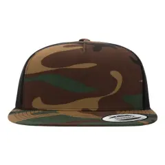 YP Classics&reg; Five-Panel Classic Trucker Cap Green Camo/ Black