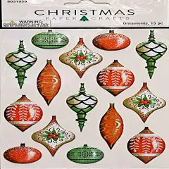 Christmas Paper Crafts Ornaments Puffy Stickers