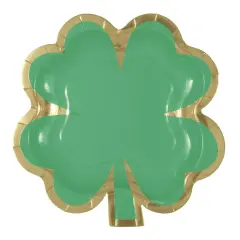 Charming Shamrock Shaped Plates 8ct