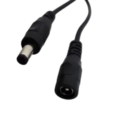3 foot long DC power plug extension - 5.5mm/2.1mm plug - Black