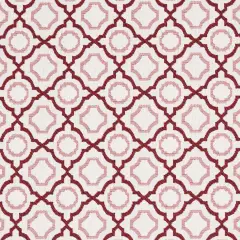 Scarlet - Red & Burgundy Abstract & Geometric Upholstery Fabric 54 Inches"