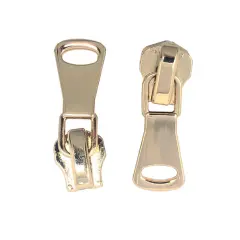 Zipper Pull &ndash; Square Glossy Metal 5MM in Brass