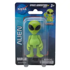 Space Adventure: Alien Figurine - 4 Articulated Points, 3" Vibrant Green Sci-Fi Alien, Posable Action Figure, Cosmic Toy, Classic Design, Kids Ages 3+