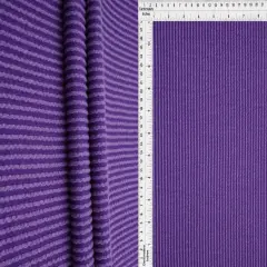 1 Yard Knit Jacquard Rib Fabric Polyester Rayon Spandex Stretch 52" Wide Violet