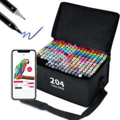 204 Colored Alcohol Art Markers