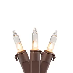 Northlight Mini Incandescent Christmas Lights - Clear - 7' Brown Wire - 35ct