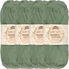 Baby Soft Bamboo Cotton Yarn for Crochet- Burning Sage