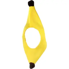 Banana Plush Costume Hat - Funny Head Cover Halloween Dress-Up Accessory, Men, Women, Teens Yellow