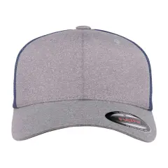 Flexfit&reg; Adult Poly M&eacute;lange Stretch Mesh Cap HEATHER/ ROYAL