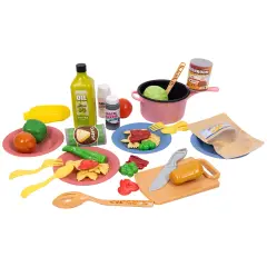 NurtureNature: Imaginative Minds - Farfalle Cooking Set - 44pc Toy Food, Kitchen Pot, Utensils, Pasta, Seasonings, Pretend Play, Eco-Friendly, Kids 3+