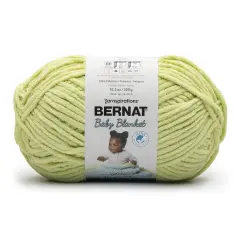 Bernat Baby Blanket Big Ball Yarn 24 Pack-Lemon Lime