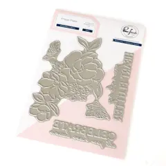 Pinkfresh Studio Press Plate-Butterflies in Bloom