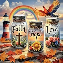 Wishing Bottle Diamond Painting Kits - 13.7x13.7 Inch