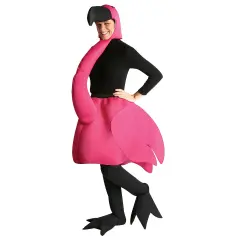 Adult Flamingo Costume Pink Headpiece Torso and Shoe Covers