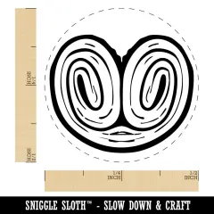 Palmier Palmera French Pastry Cookie Self-Inking Rubber Stamp Crafting Planners Purple