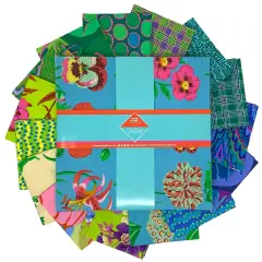 Kaffe Fassett 10" Square Pack (Layer Cake / 10" Charm) in 2025 Cool by Kaffe Fassett Collective for Free Spirit (FB610GP.COOLFEB25)