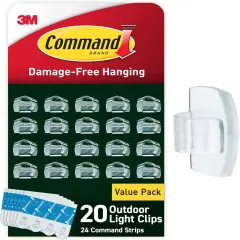 20 Clear Clips and 24 Command Strips