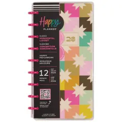 Happy Planner Skinny Classic 12-Month Disc Bound Planner-Happy Patchwork; Jul '25 - Jun '26