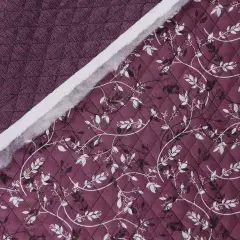 Mook Fabrics Double Faced Quilted Cotton Fabric [43 in. Wide] - By The Yard Floral Italian Plum