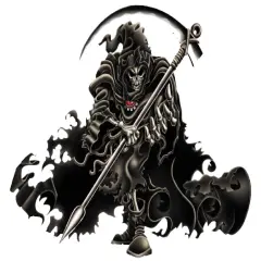 Grim Reaper Edible Cake Topper Icing Image,