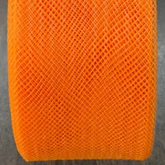 1 Yard Horsehair Braid Trim 100% Nylon Stiff Crinoline Webbing for Dresses, Hats & Costumes 2" Wide Orange
