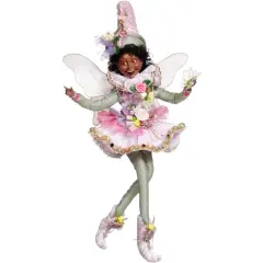 11" African American Flower Garden Fairy &ndash; Elegant Fairy-Themed Christmas Decoration