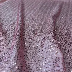 1 Yard Sequin Taffeta Fabric 50&ndash;54 inches Wide Sparkly Material for Costumes and Event Decor Baby Pink